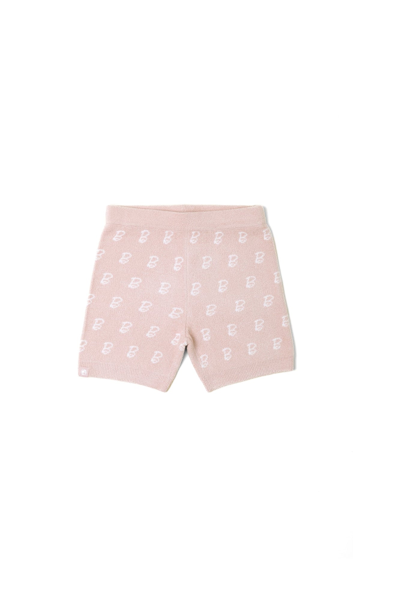 Youth | Cozychic Ultra Lite Barbie Monogram Biker Short | Dusty Rose/White