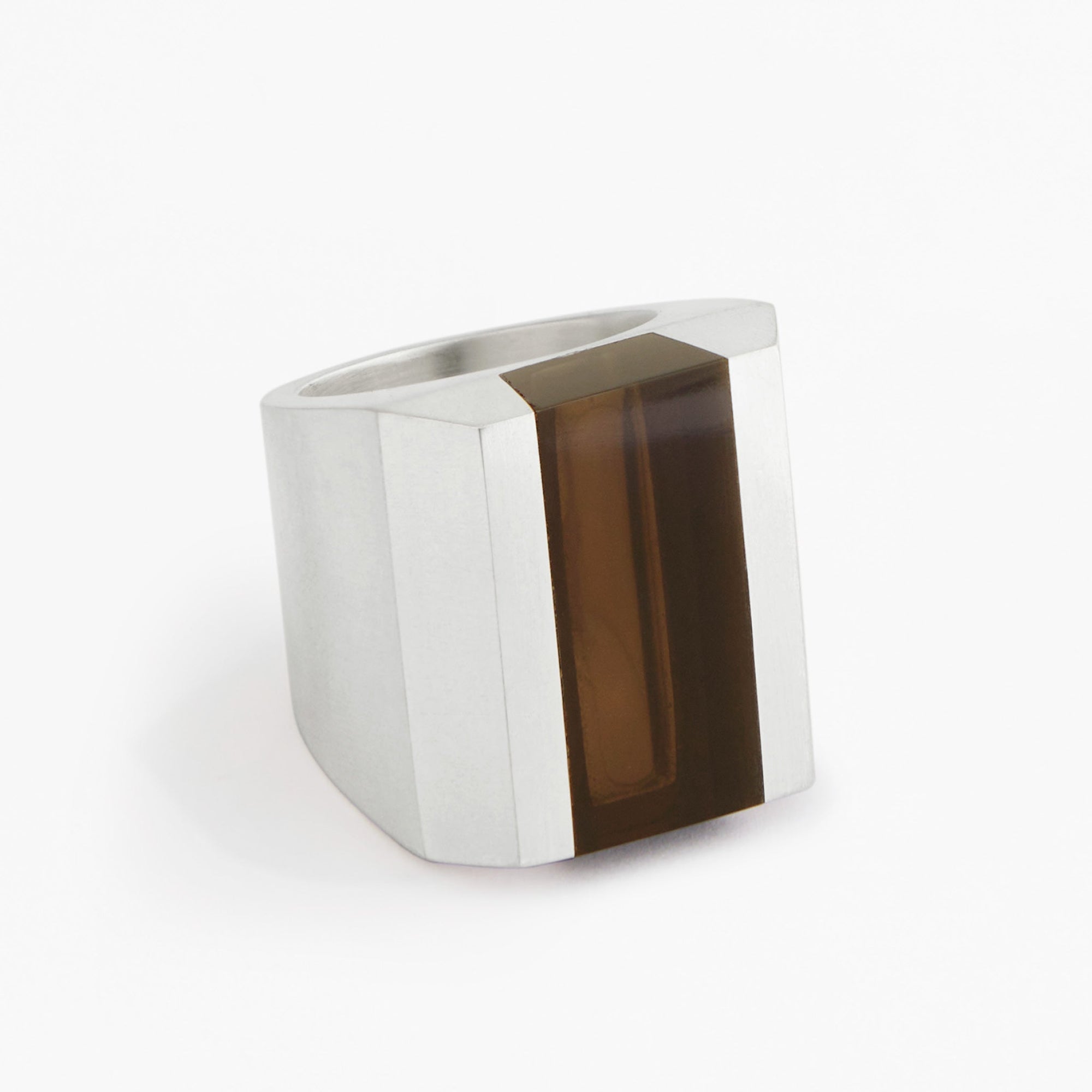Deckard Ring | Silver | Smokey Quartz