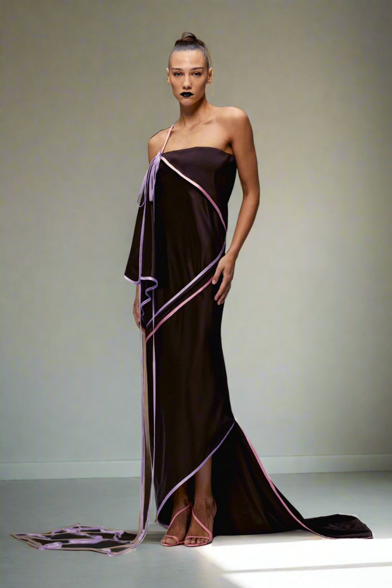 Christopher John Rogers One Shoulder Napkin Gown