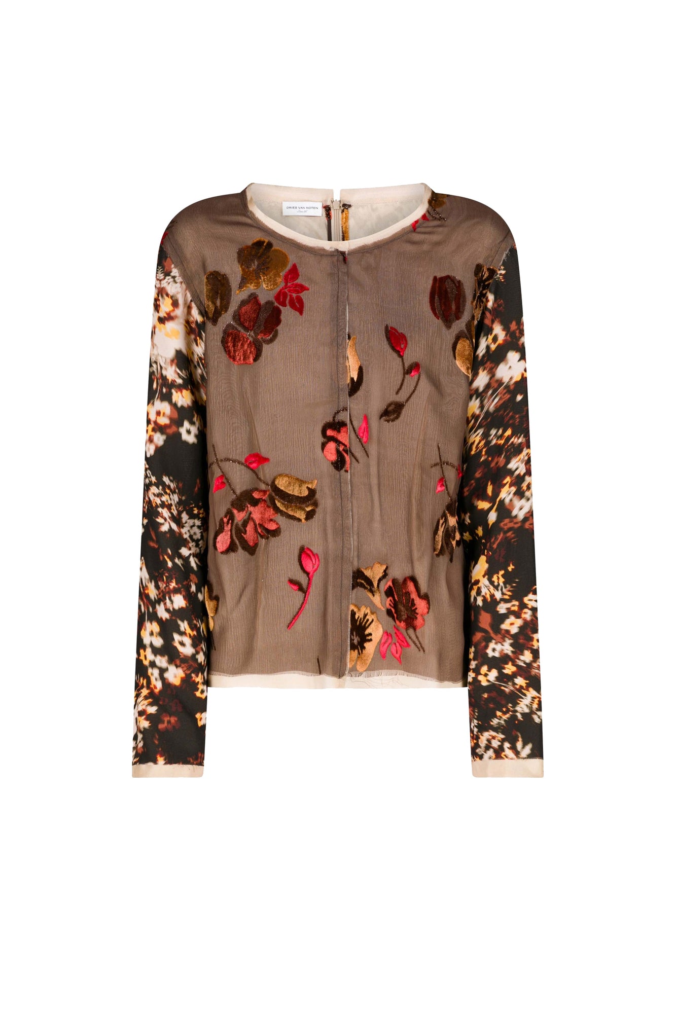 DRIES VAN NOTEN Floral Long Sleeve Top