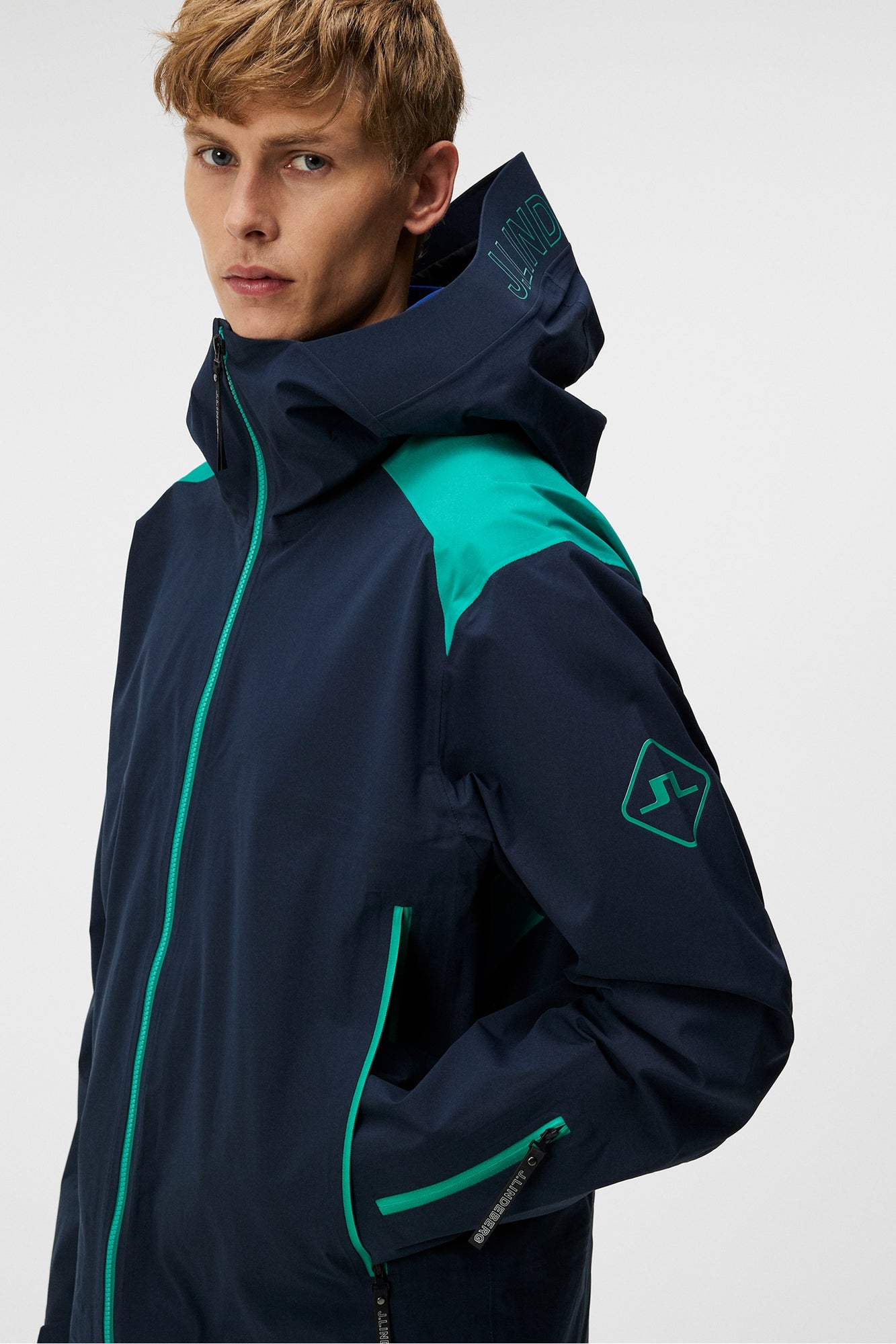 Men | Aerial Blocked Shell Jacket | JL Navy