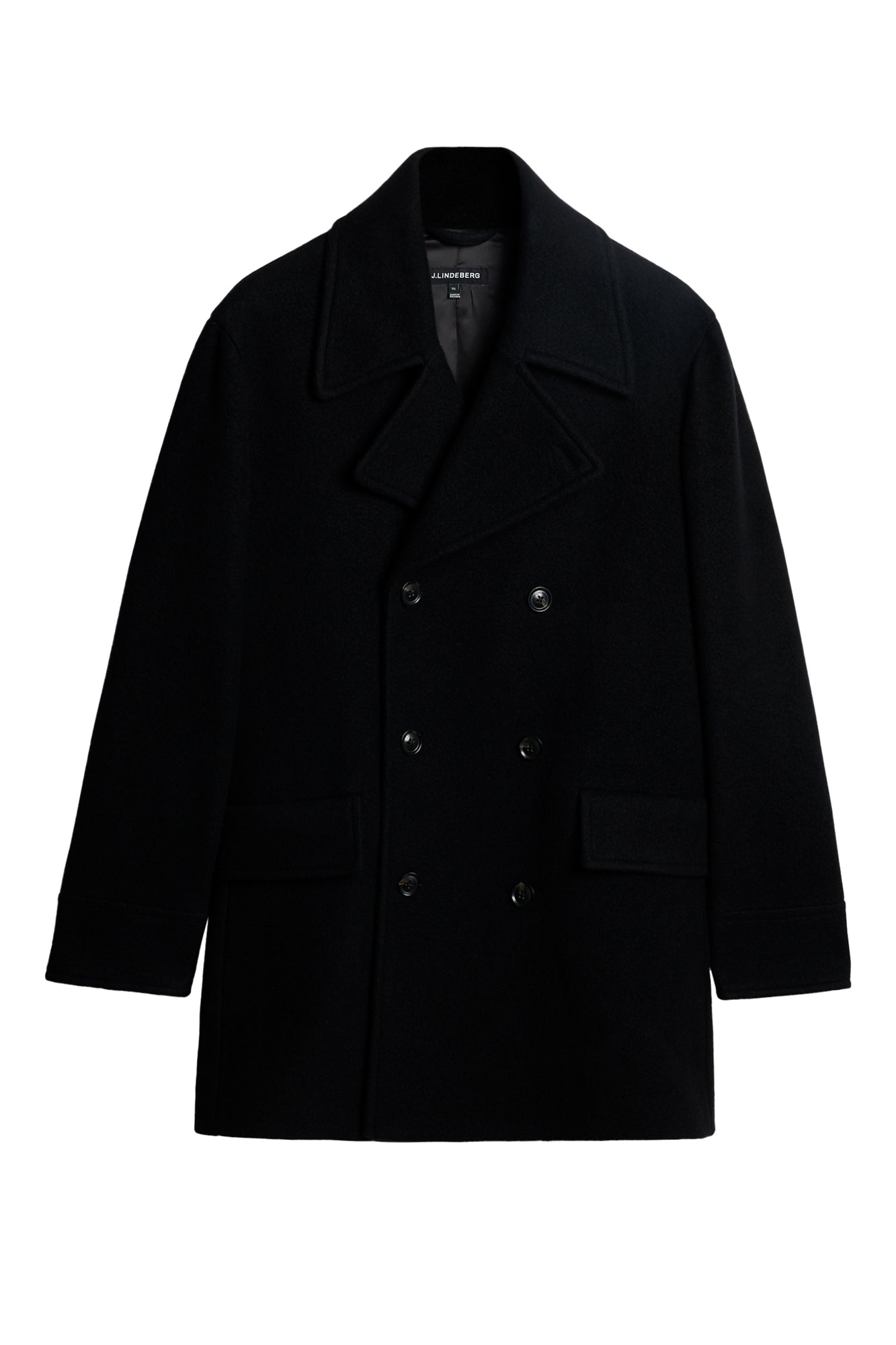 Men | Arno Double Breasted Coat | Black