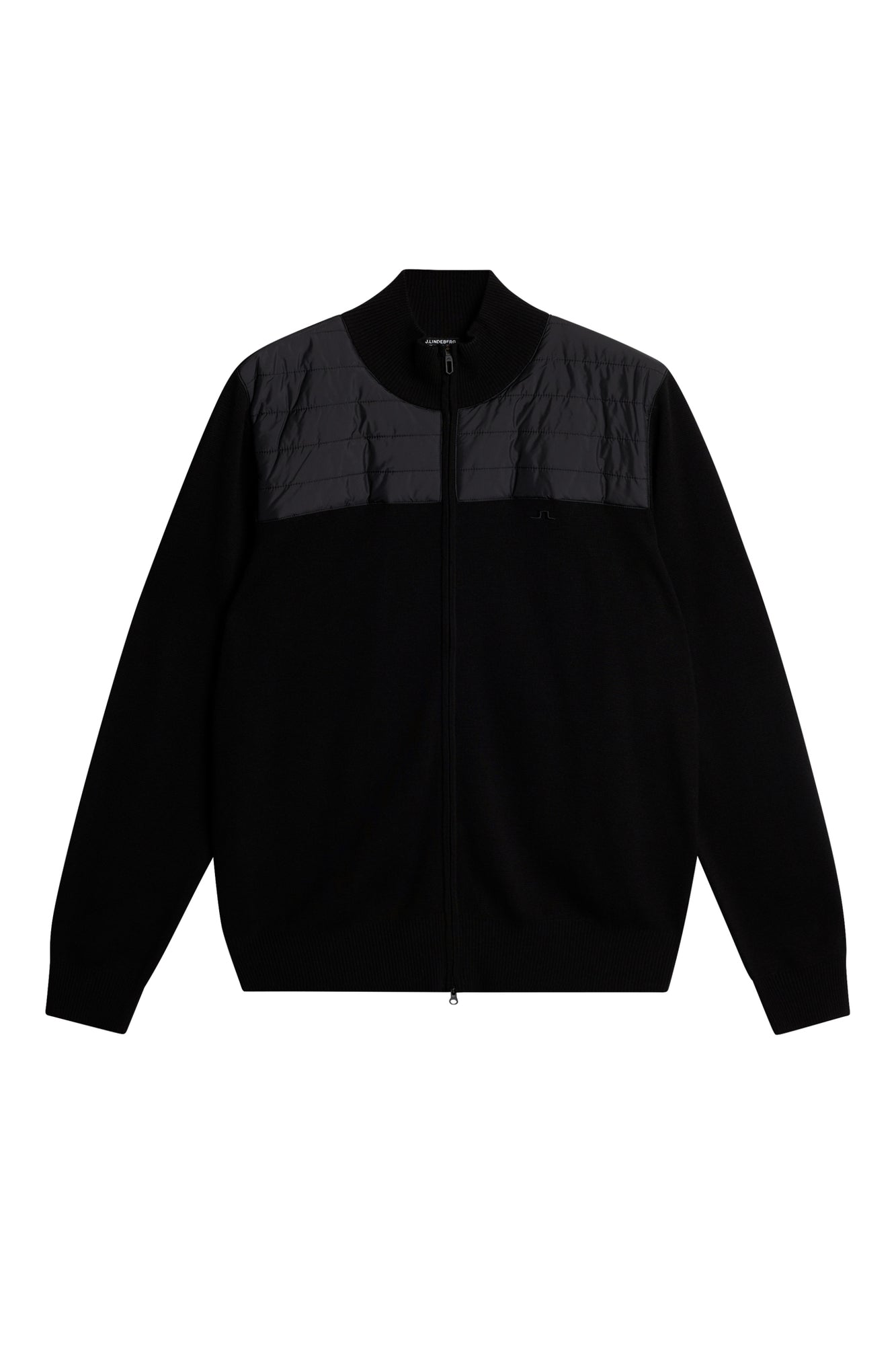 Men | Bridge Knitted Hybrid Sweater | Black (V1)