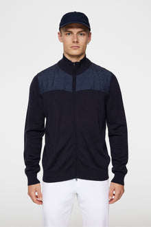 Men | Bridge Knitted Hybrid Sweater | JL Navy