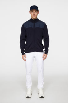 Men | Bridge Knitted Hybrid Sweater | JL Navy