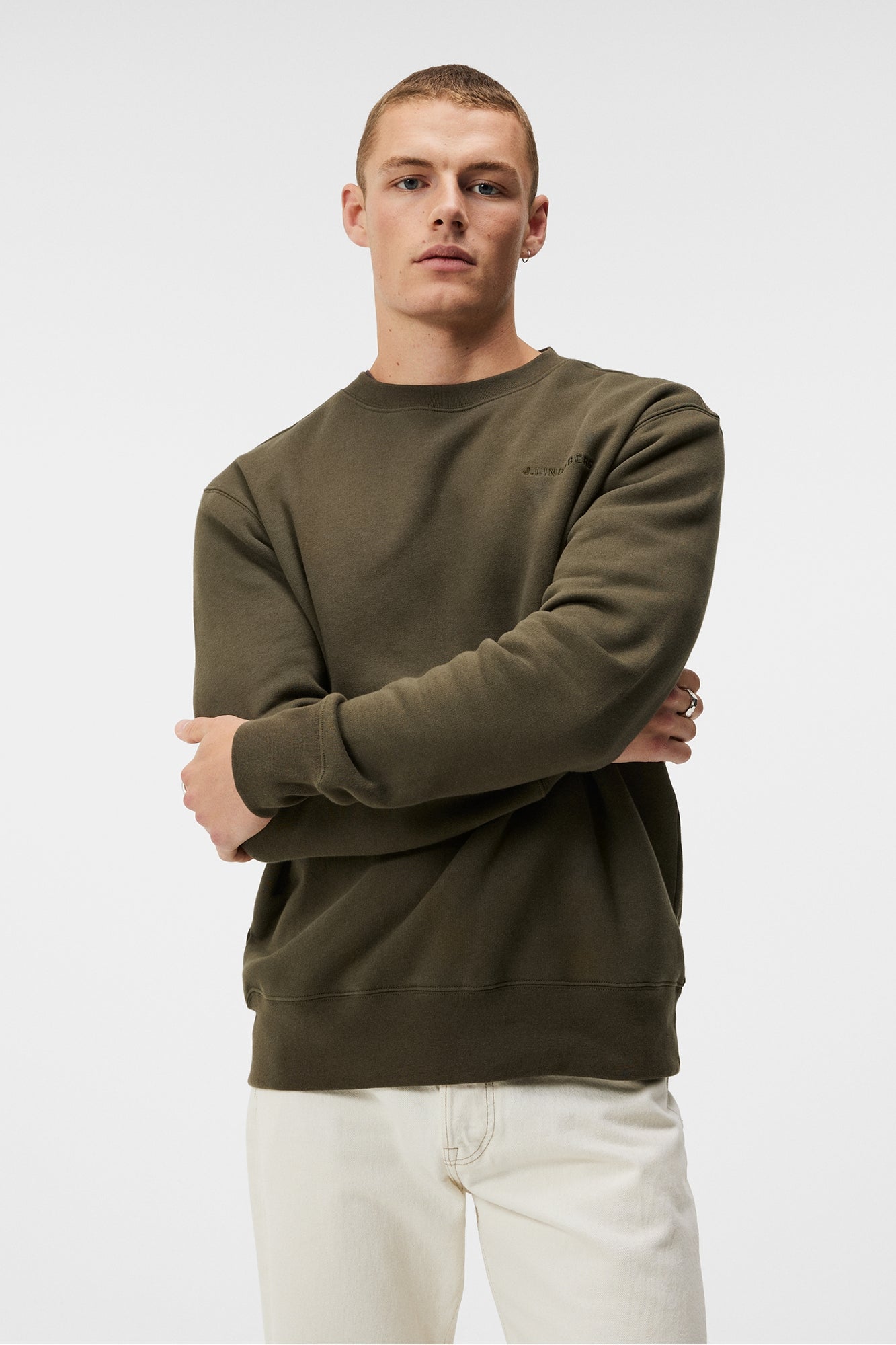 Men | Chip Creneck Sweatshirt | Forest Green