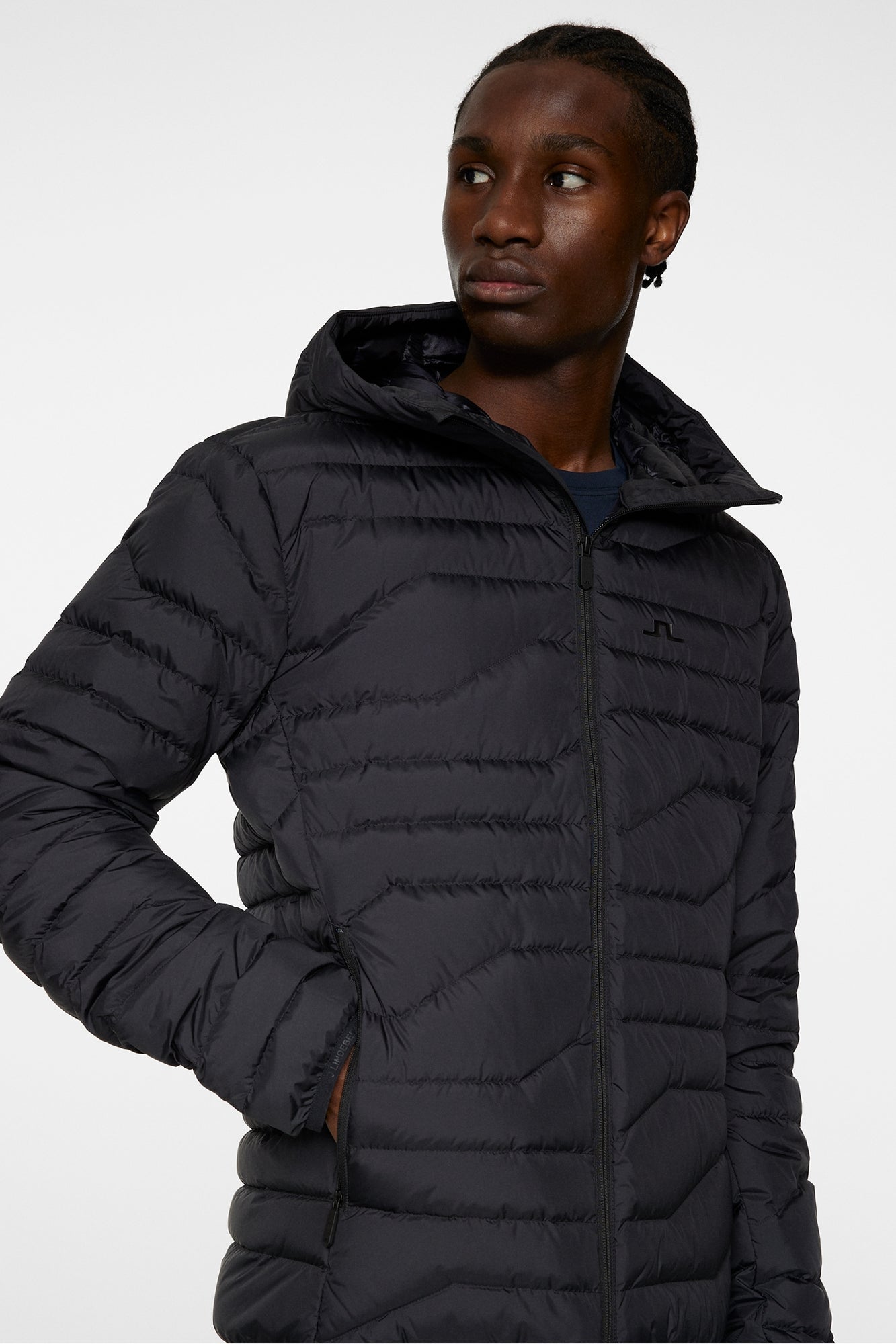 Men | Cliff Light Down Hood | Black