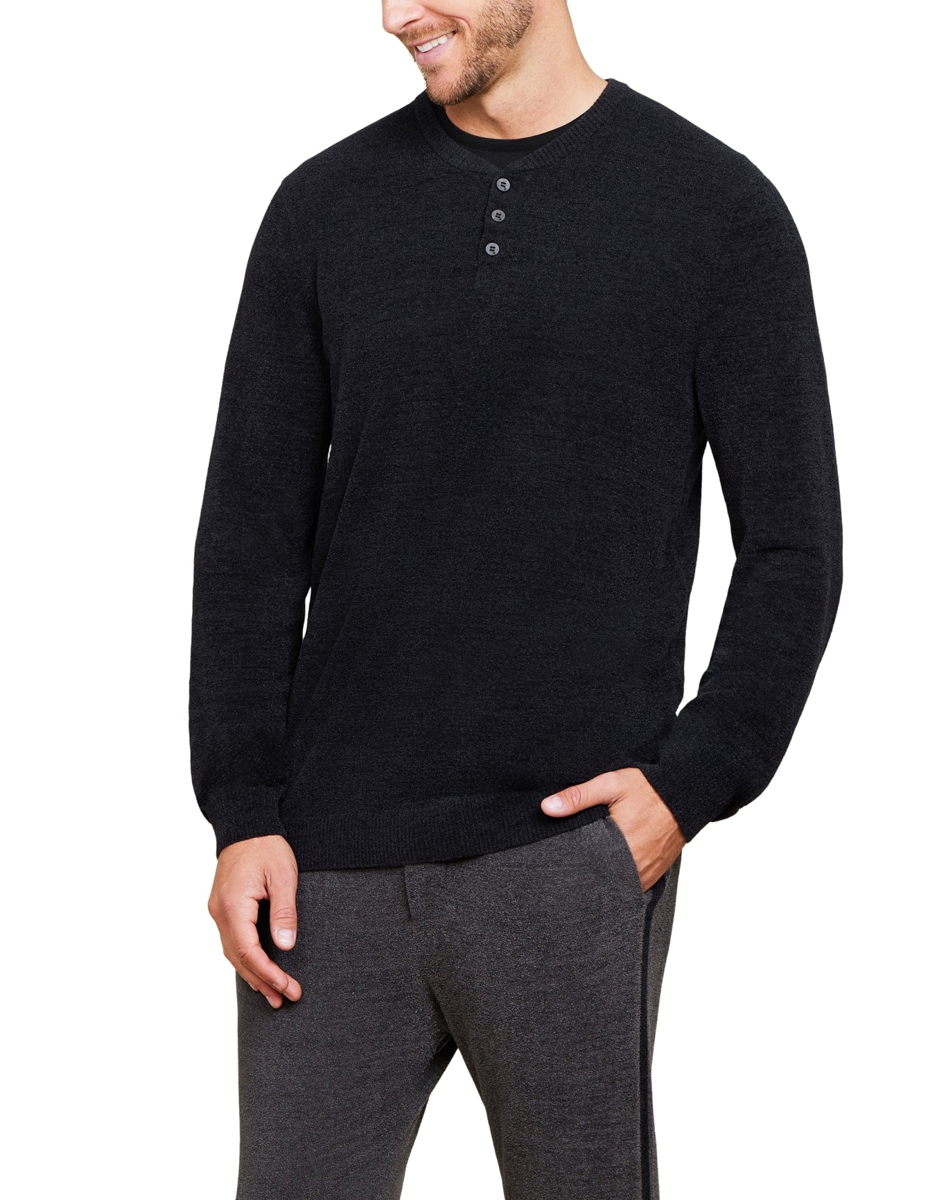 Men | Cozychic Ultra Lite Henley | Black