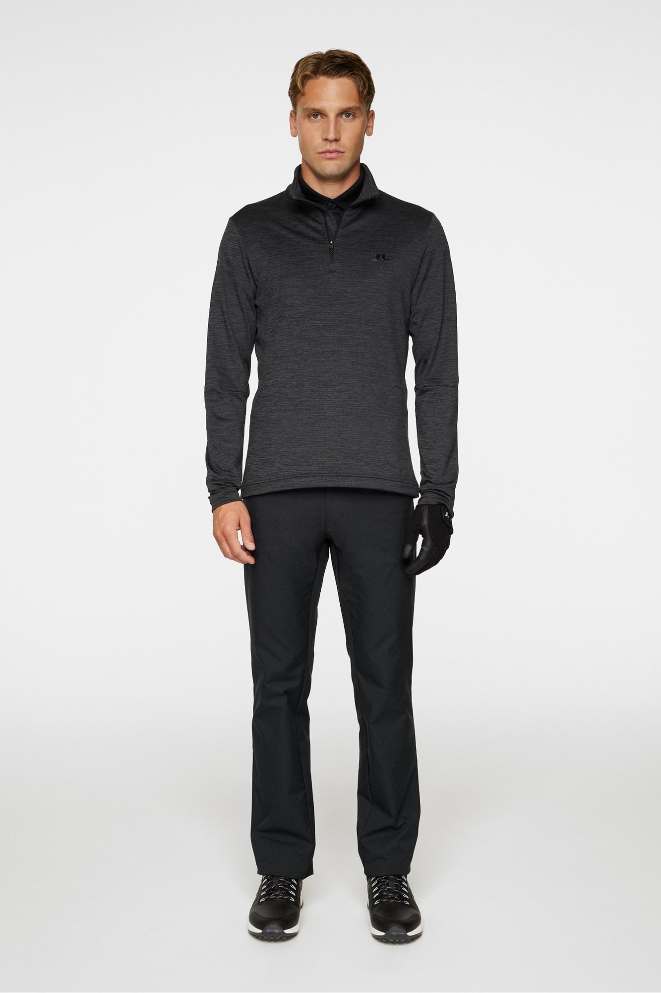 Men | Destry Zip Mid Layer | Black Melange