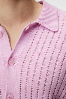 Men | Edmondo Collar Cardigan | Pink Lavender