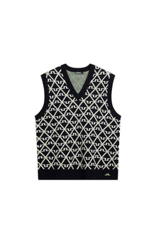 Men | Elian Knitted Vest | Geo JL Navy