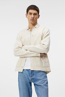 Men | Errol Linen Workwear Overshirt | Moonbeam