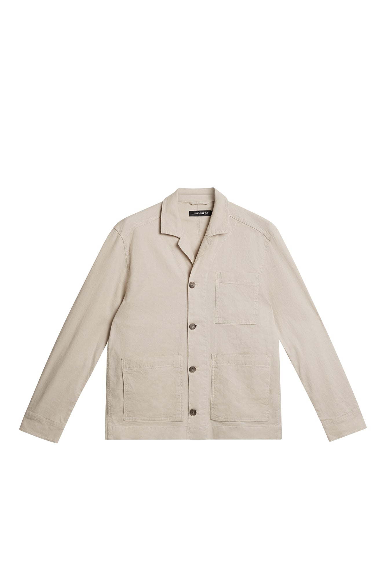 Men | Errol Linen Workwear Overshirt | Moonbeam
