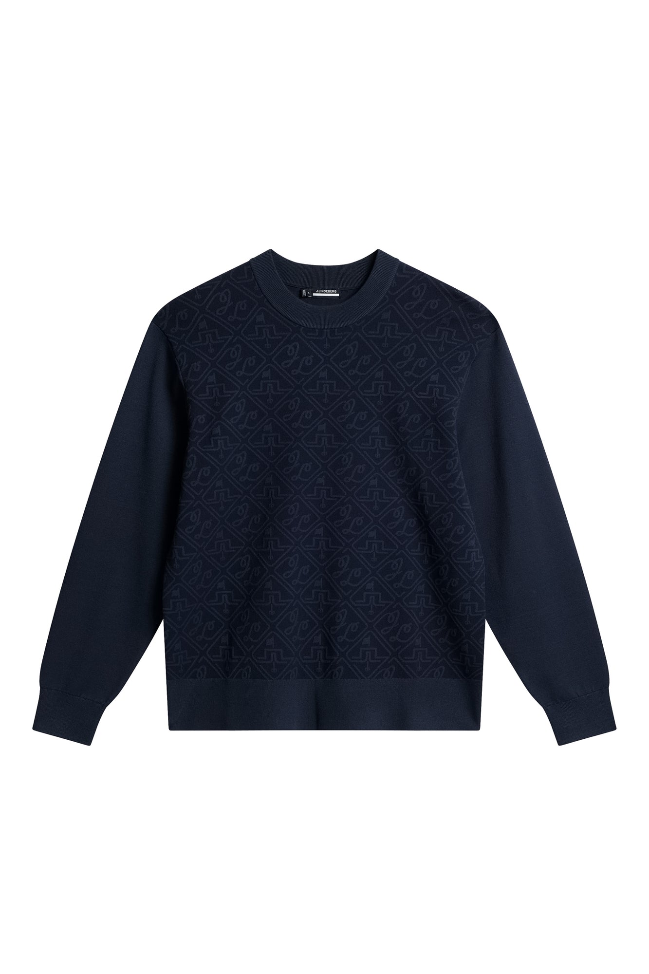 Men | Finn Jacquard Knitted Sweater | JL Navy