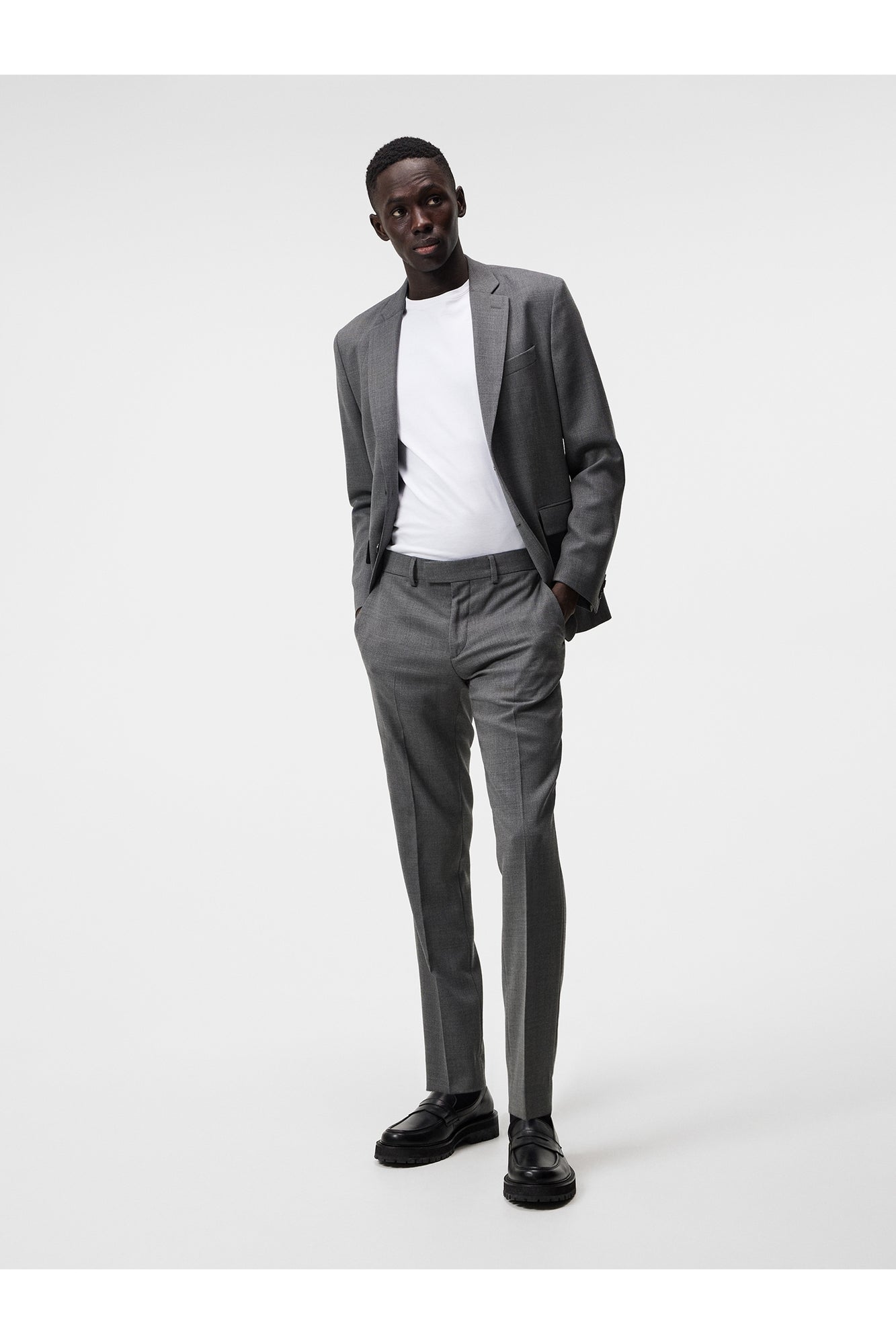 Men | Grant Active Hopsack Pants | Grey Melange
