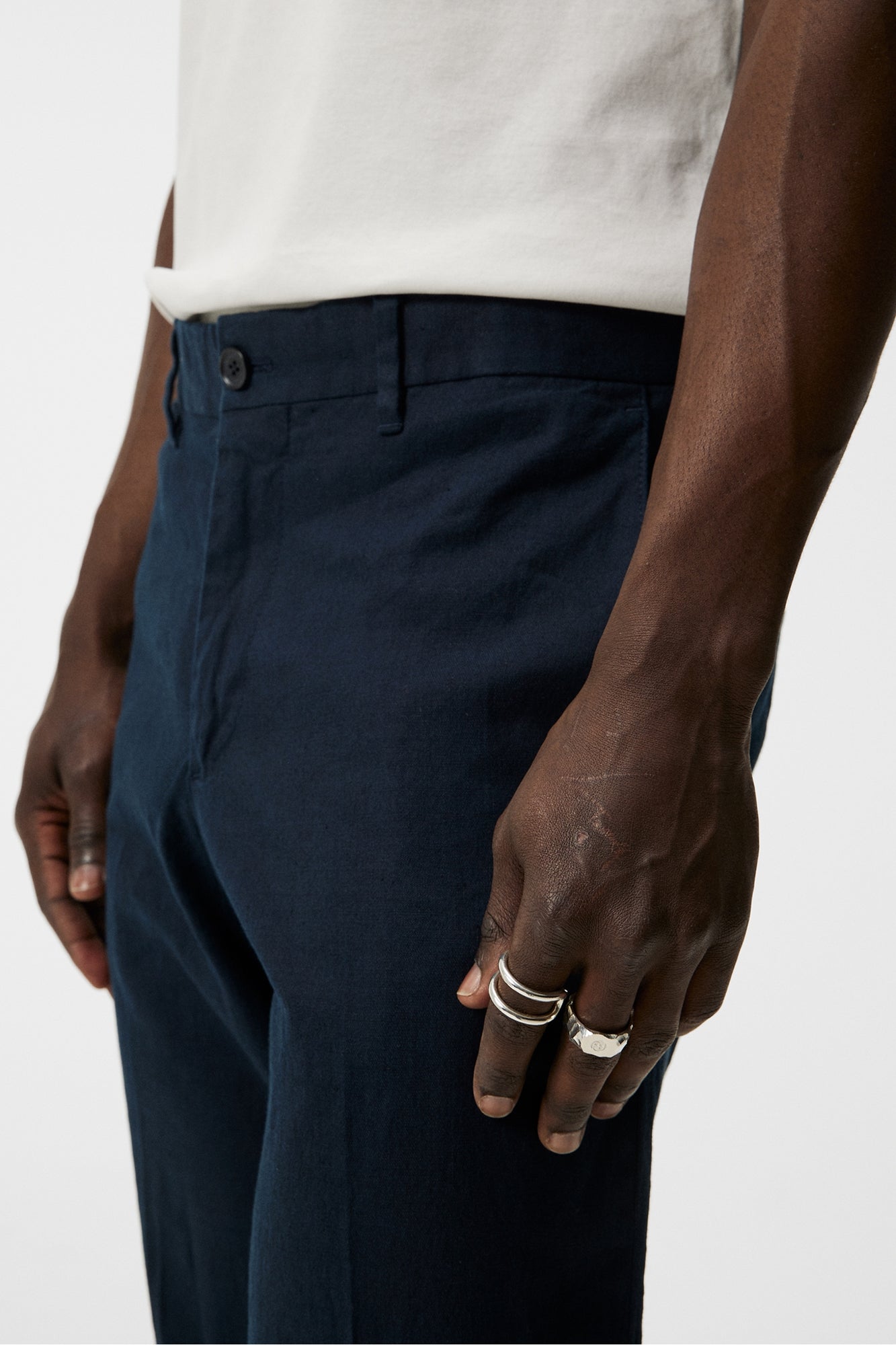 Men | Grant Linen Stretch Pants | JL Navy