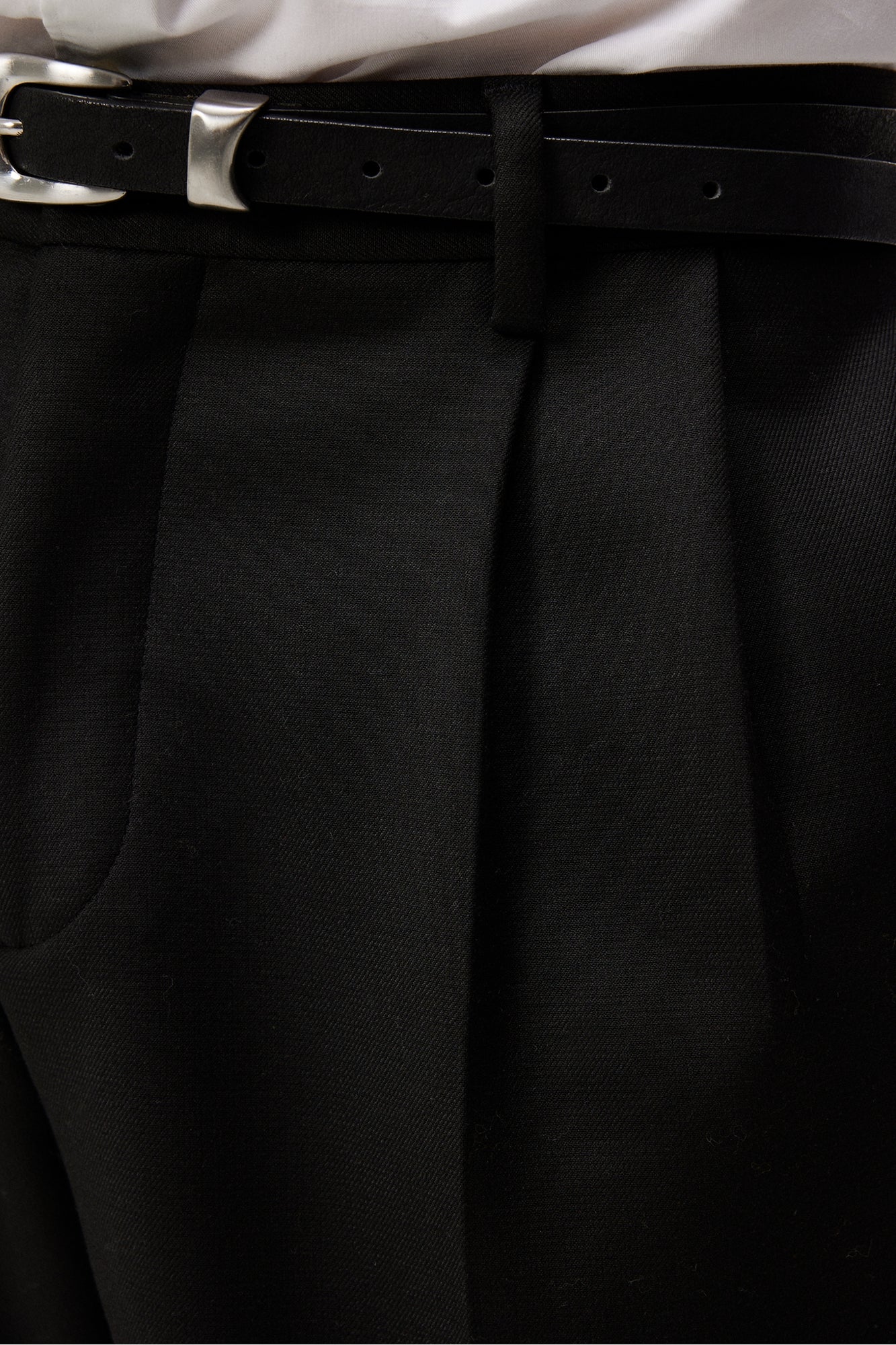 Men | Haij Double Pleat Pants | Black