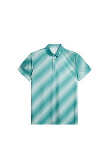 Men | Heath Print Polo | Comb Teal M