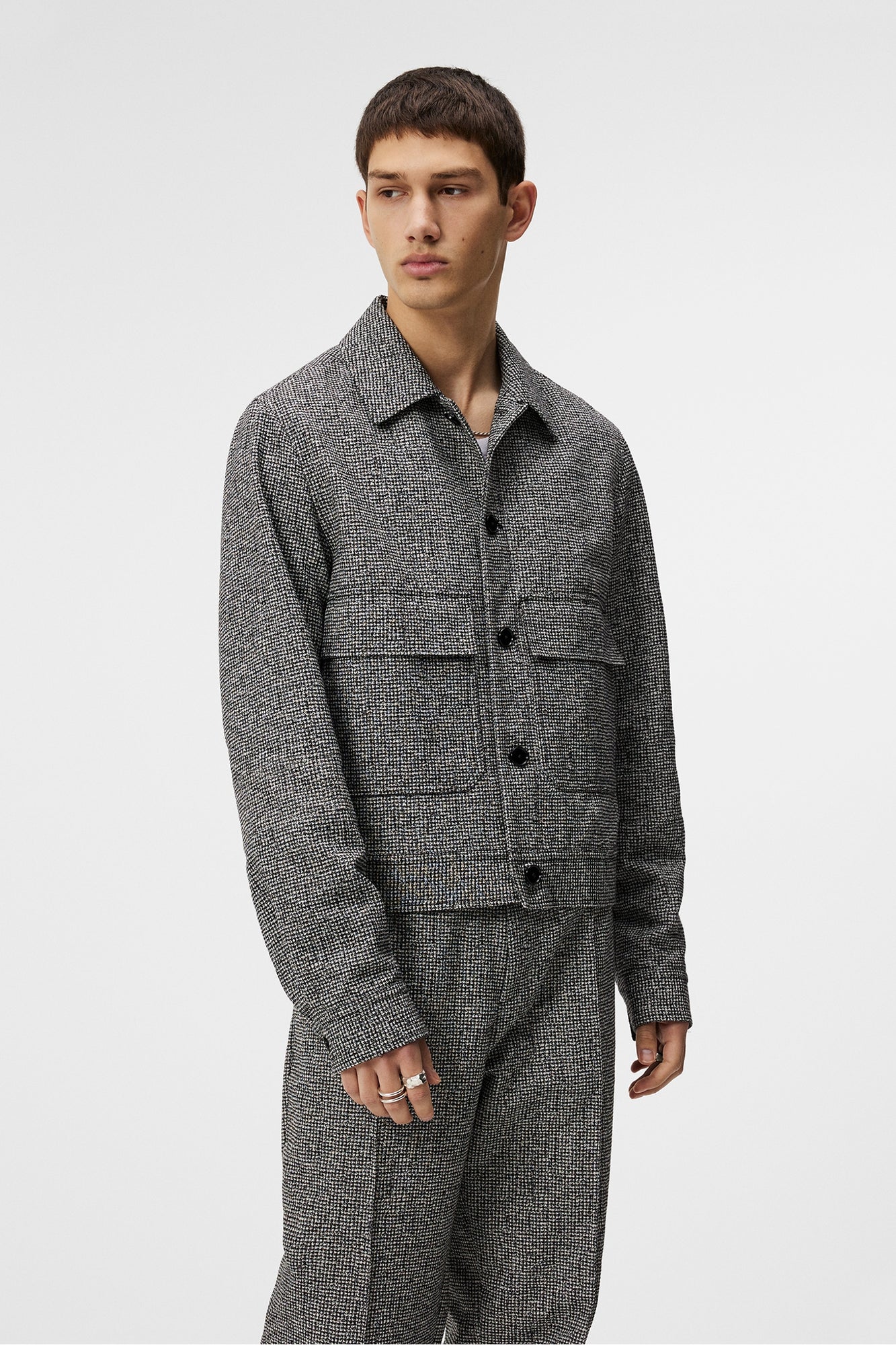 Men | Housten 2 Tone Overshirt | Black