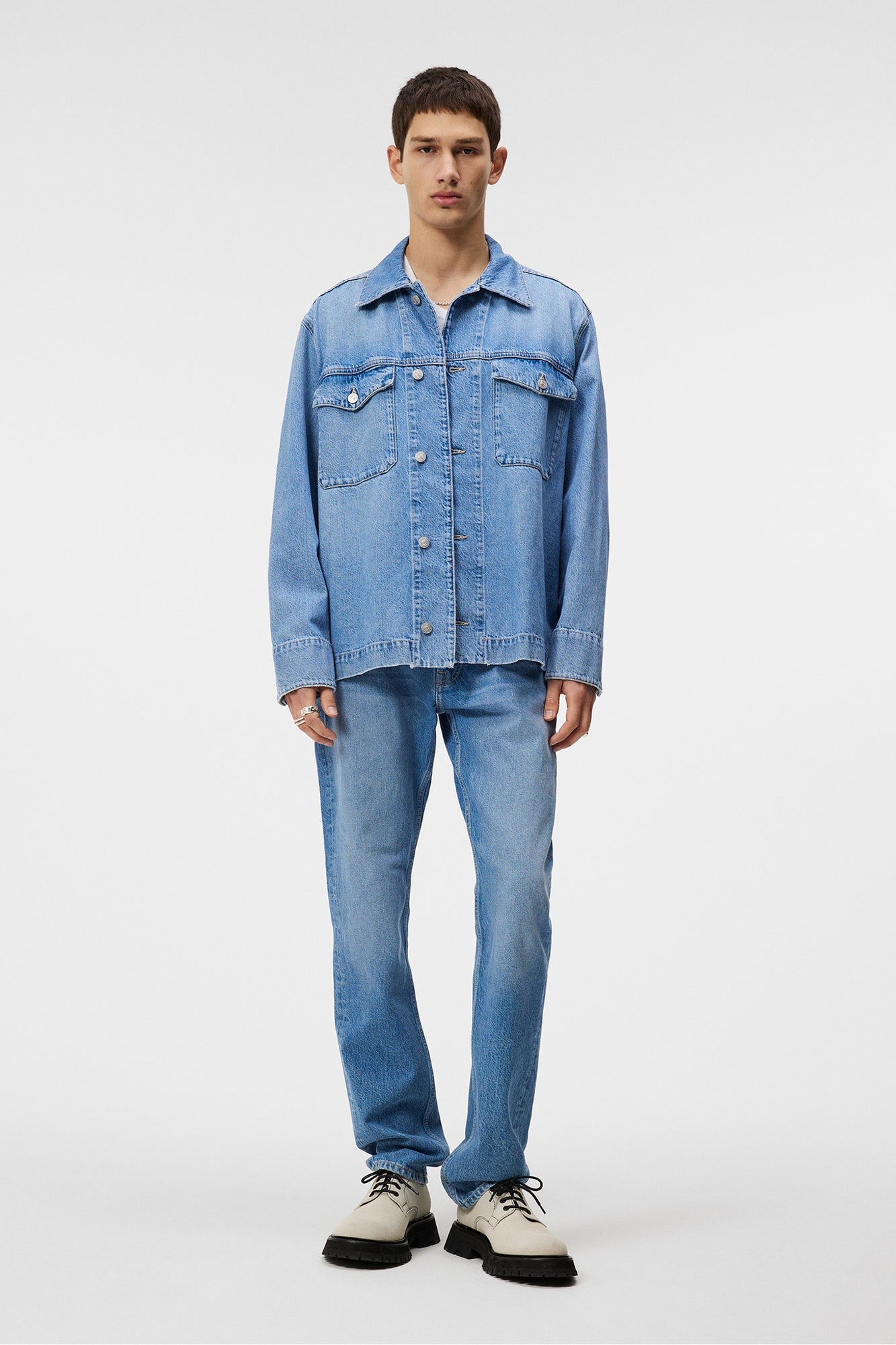 Men | Hunt Washed Deniovershirt | Mid Blue