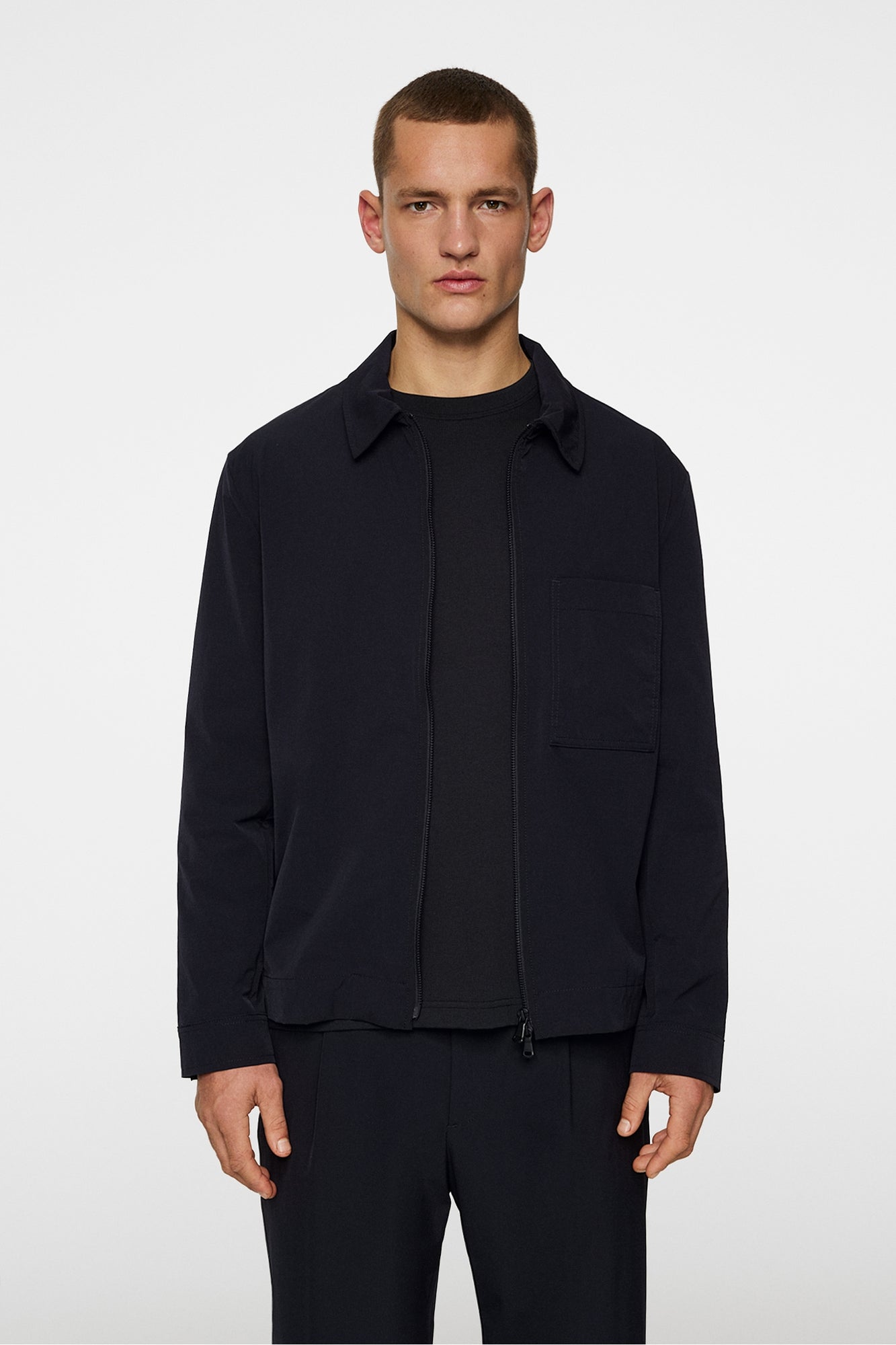 Men | Jake Zipped Overshirt | JL Navy