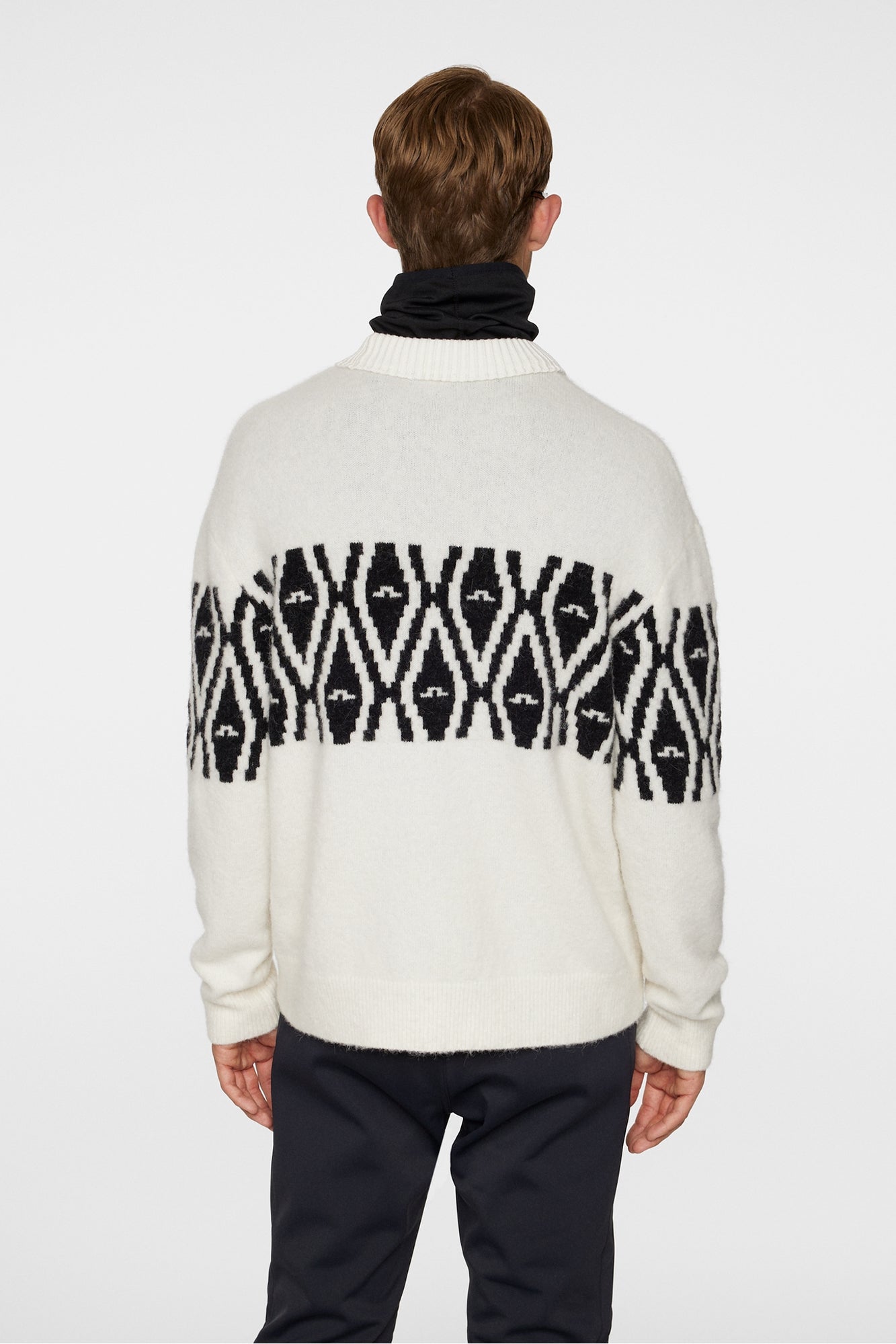 Men | Jalen Jacquard Knitted Sweater | Whisper White