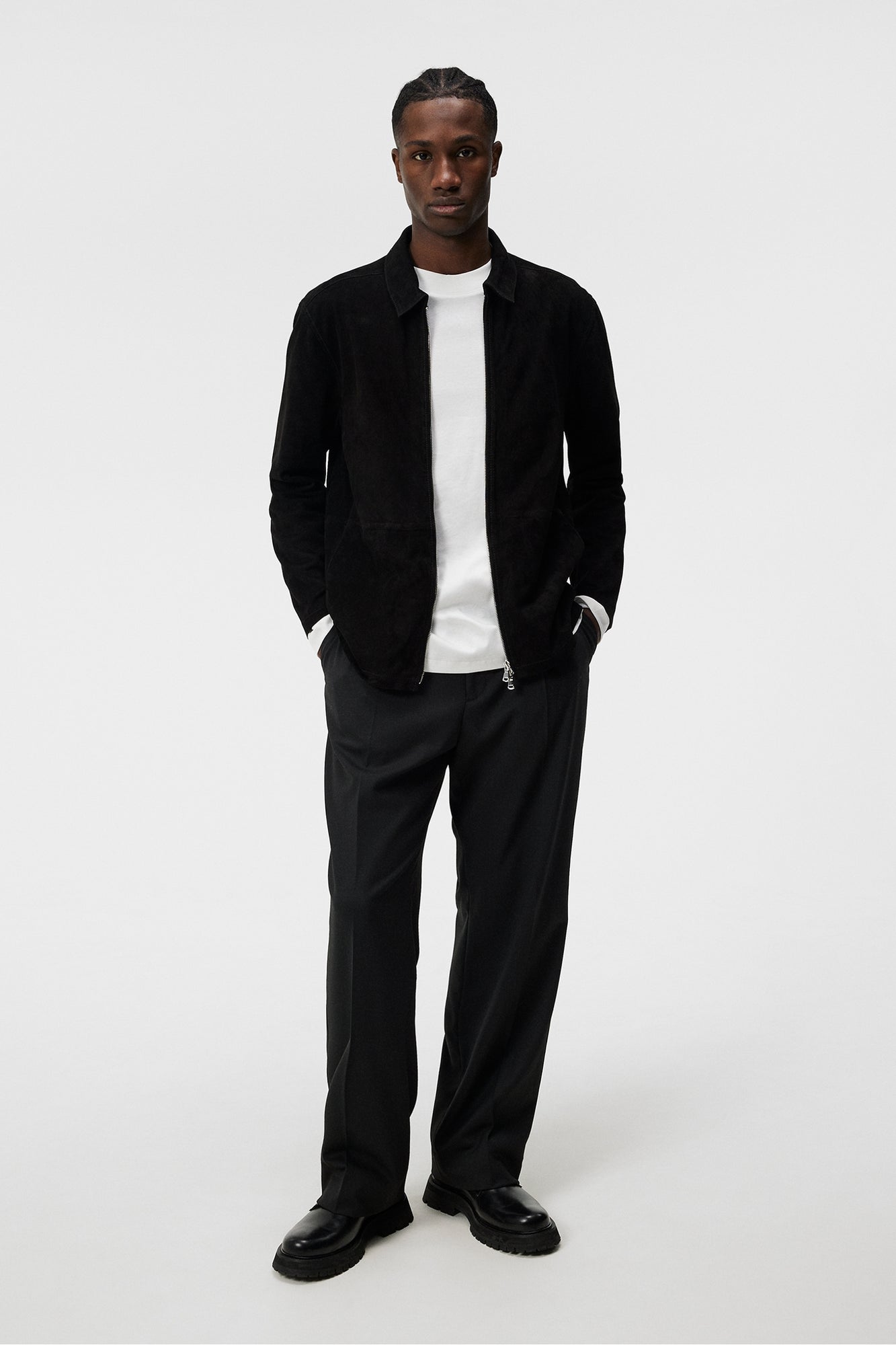 Men | Jonah Suede Overshirt | Black