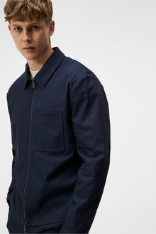 Men | Julius Cotton Twill Overshirt | JL Navy