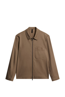 Men | Julius Cotton Twill Overshirt | Walnut