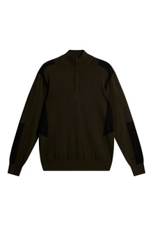 Men | Kendrick Knitted Zip Sweater | Forest Green