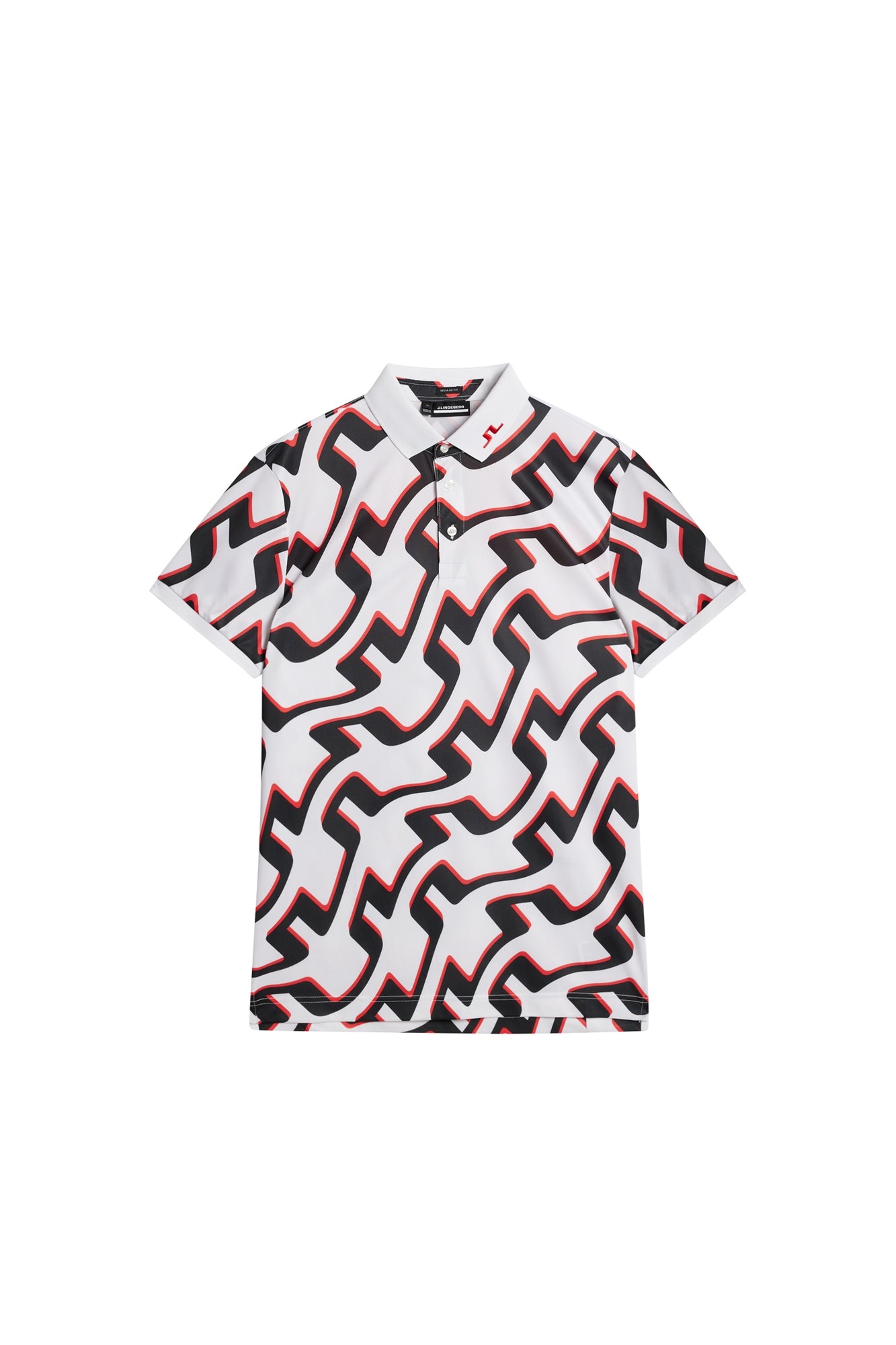 Men | Kv Regular Fit Print Polo | Bridge Wave White