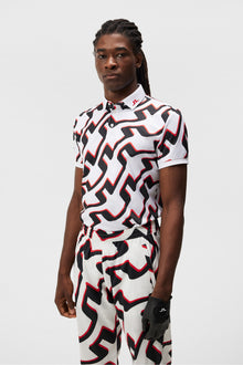 Men | Kv Regular Fit Print Polo | Bridge Wave White