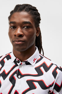 Men | Kv Regular Fit Print Polo | Bridge Wave White