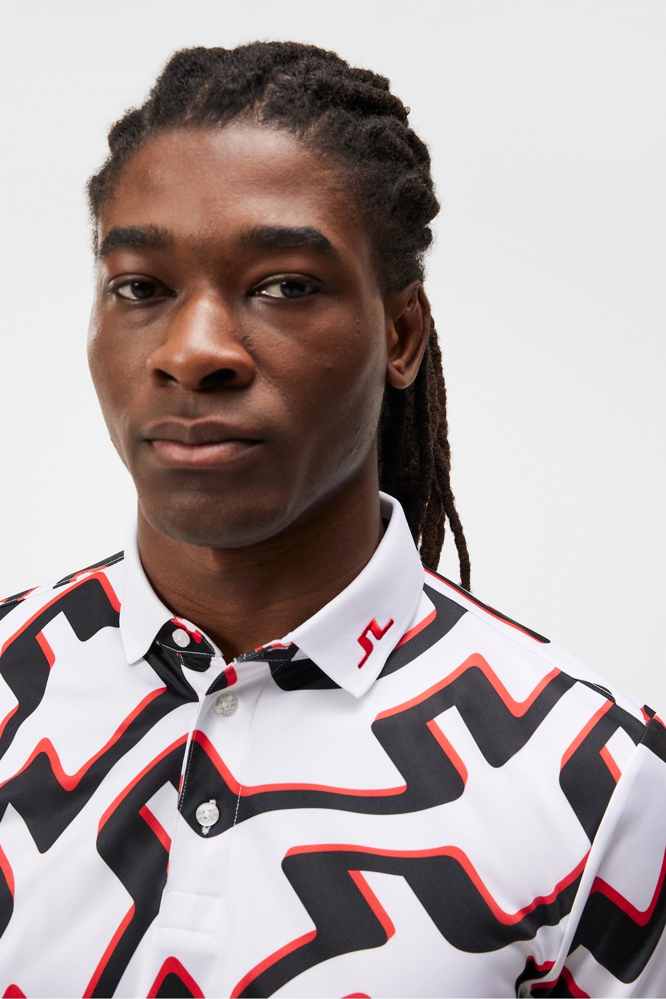 Men | Kv Regular Fit Print Polo | Bridge Wave White