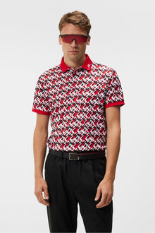 Men | Kv Regular Fit Print Polo | Micro Bridge Cherry