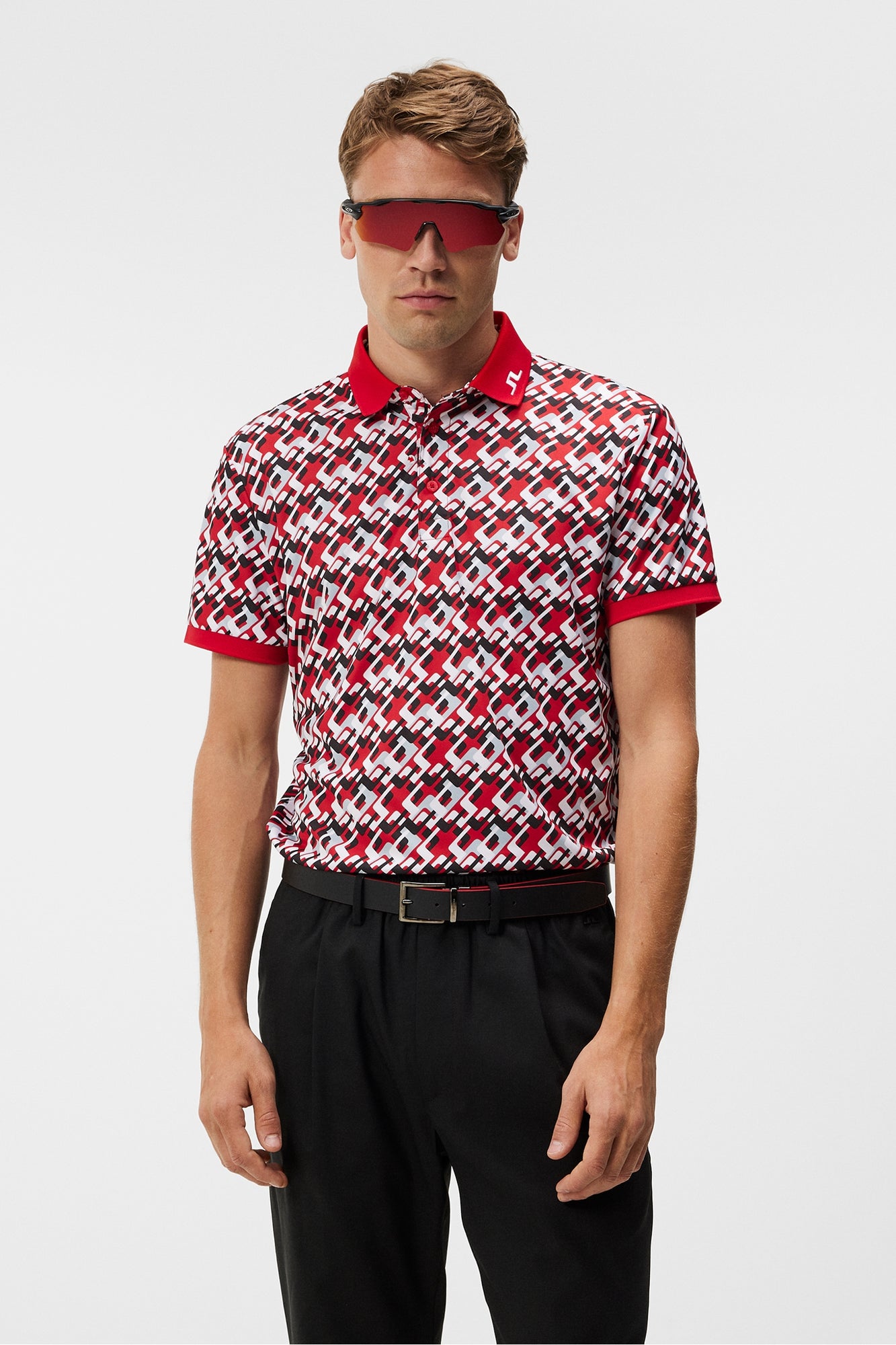 Men | Kv Regular Fit Print Polo | Micro Bridge Cherry
