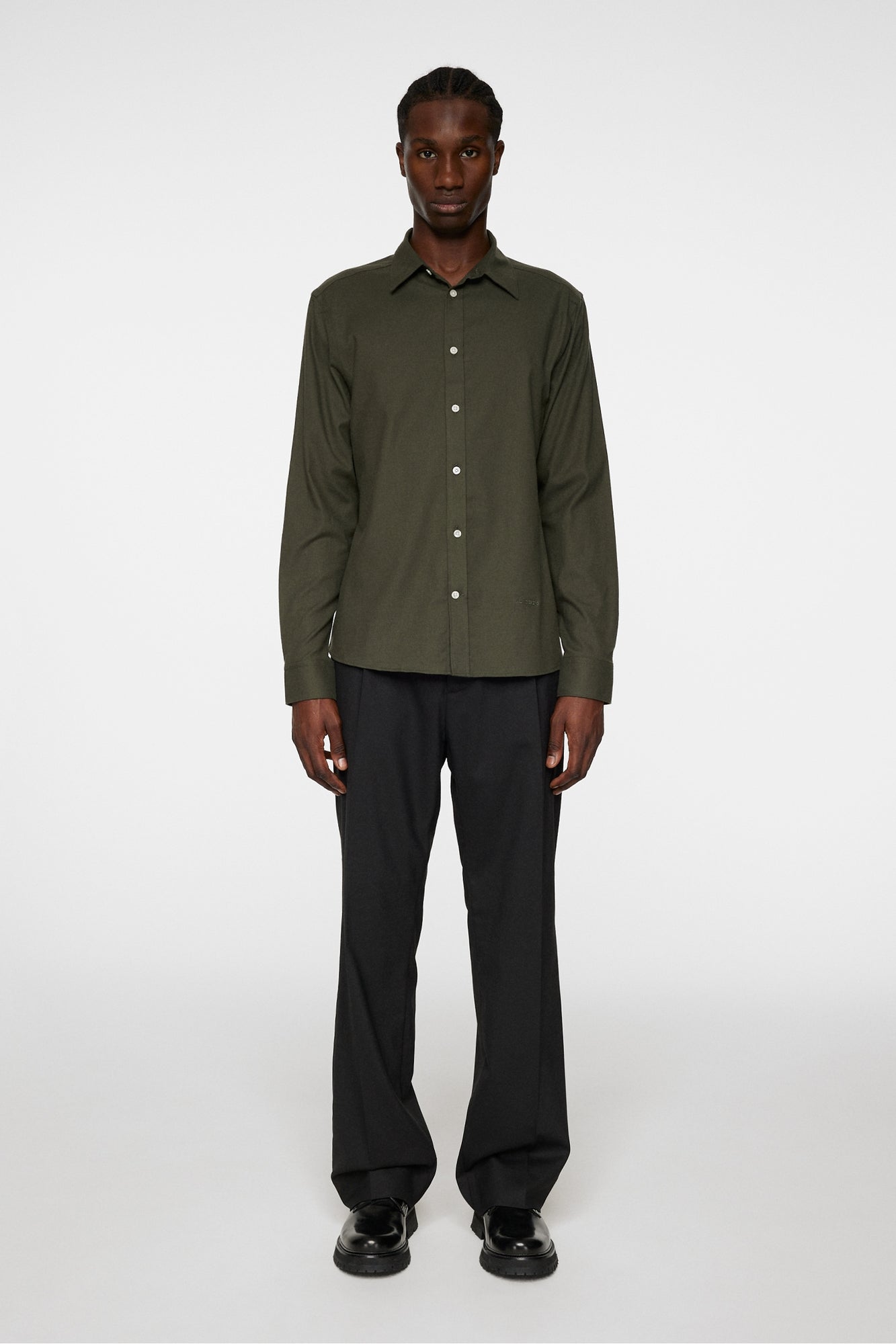 Men | Light Flannel Slishirt | Forest Green