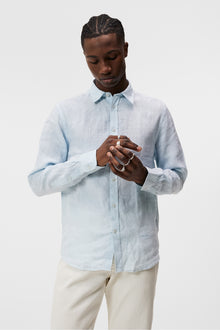 Men | Linen Melange LS Regular Shirt | Drea | Dream Blue