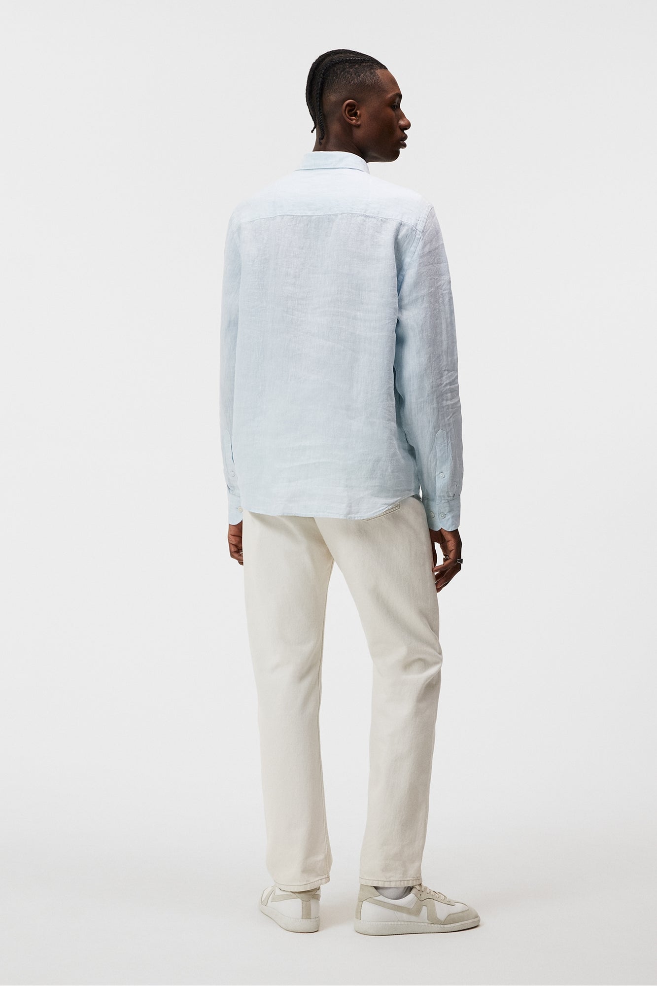 Men | Linen Melange LS Regular Shirt | Drea | Dream Blue