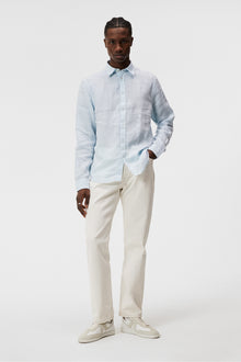 Men | Linen Melange LS Regular Shirt | Drea | Dream Blue
