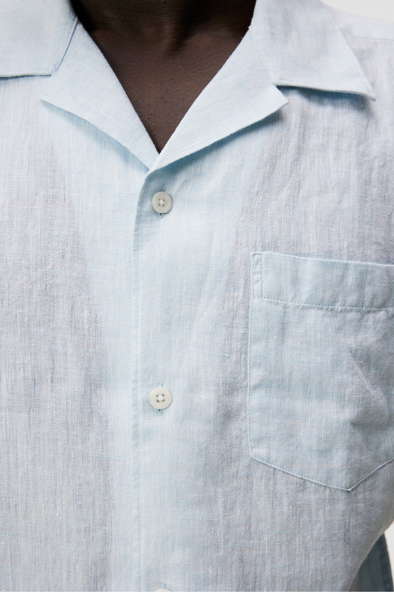 Men | Linen Melange SS Reg Shirt | Drea | Dream Blue