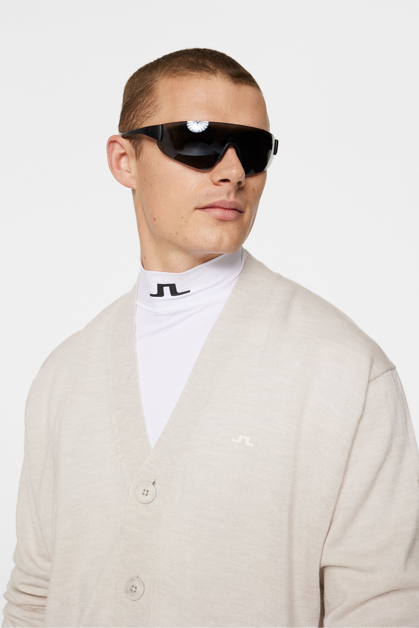 Men | Lucas Knitted Cardigan | Moonbeam