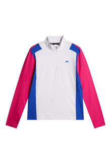 Men | Lukas Quarter Zip Mid Layer | Pink Peacock