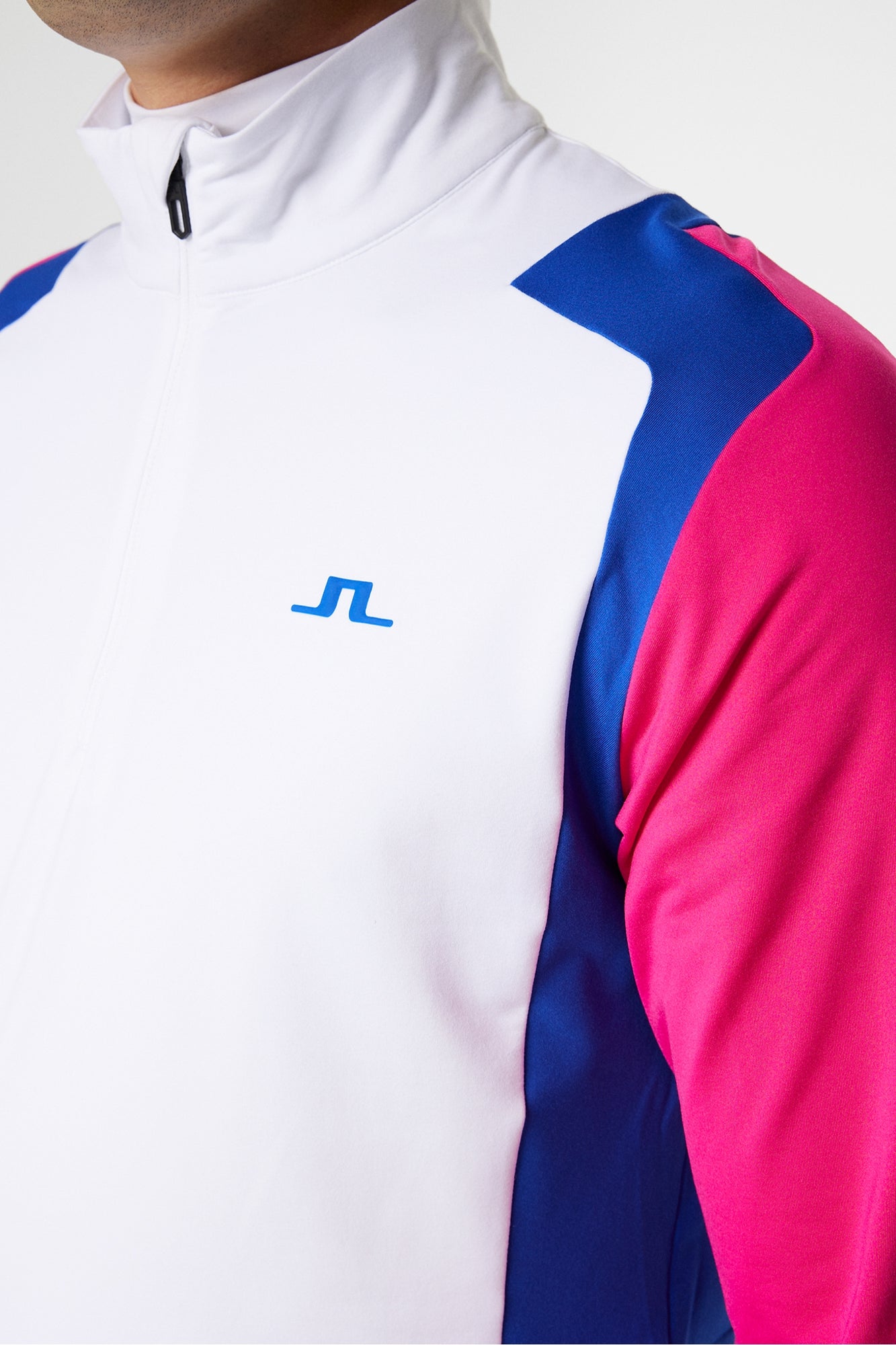 Men | Lukas Quarter Zip Mid Layer | Pink Peacock