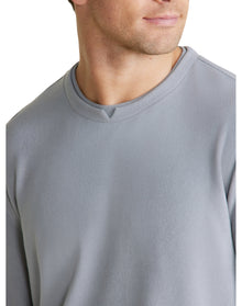 Men | MC s Brushed Fleece Split Neck Pullover | Moonbeam