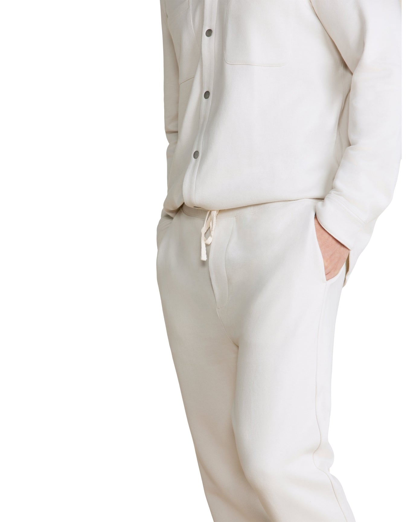 Men | MC s French Terry Jogger With Woven Placket | Parchment