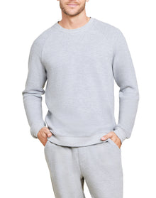 Men | MC s Waffle Knit Raglan Pullover | He Gray