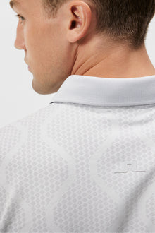 Men | Mat Jacquard Regular Fit Polo | Grey Melange