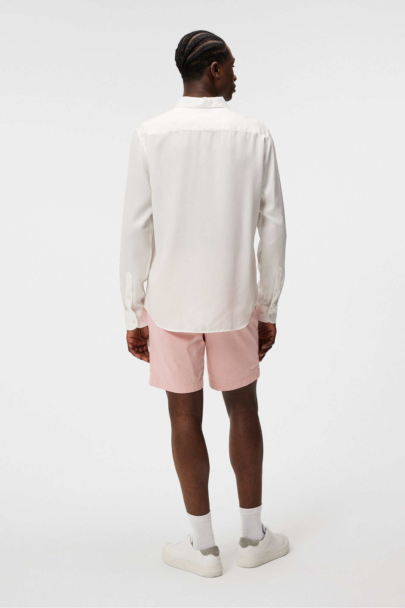 Men | Nathan Cloud Satin Shorts | Powder Pink