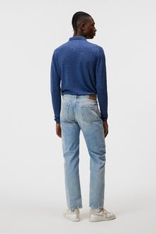 Men | Nylo Linen Blend Full Zip | Blue Quartz